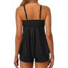 imageYonique Two Piece Tankini Bathing Suits for Women Tummy Control Swimsuits with Boy Shorts Modest SwimwearBlack