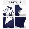 imageYonique Womens Halter Tankini Top No Bottom V Neck Swim Top Tummy Control Bathing Suit TopNavy Blue