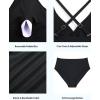 imageYonique Tankini Swimsuits for Women Tummy Control Bathing Suits Two Piece Tankini Tops with Bikini Bottoms Twist SwimwearBlack