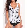 imageYonique Tankini Swimsuits for Women Tummy Control Bathing Suits Two Piece Tankini Tops with Bikini Bottoms Twist SwimwearWhite