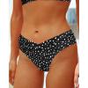 imageYonique Women Two Piece Bathing Suits Push Up Bikini Set Halter Swimsuit Vintage SwimwearBlack Polka Dot