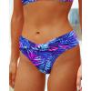 imageYonique Women Two Piece Bathing Suits Push Up Bikini Set Halter Swimsuit Vintage SwimwearPurple Blue Leaves
