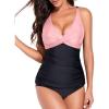 Pink & Black Tankini
