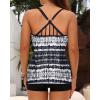 imageYonique 2 Piece Tankini Swimsuits for Women with Boy Shorts Athletic Swim Tank Top Bathing SuitsBlack