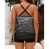 imageYonique 2 Piece Tankini Swimsuits for Women with Boy Shorts Athletic Swim Tank Top Bathing SuitsGray Gradient