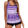 imageYonique 2 Piece Tankini Swimsuits for Women with Boy Shorts Athletic Swim Tank Top Bathing SuitsPurple 01