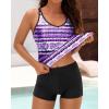 imageYonique 2 Piece Tankini Swimsuits for Women with Boy Shorts Athletic Swim Tank Top Bathing SuitsPurple 01