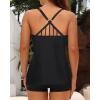 imageYonique 2 Piece Tankini Swimsuits for Women with Boy Shorts Athletic Swim Tank Top Bathing SuitsSolid Black