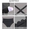 imageYonique Women Plus Size 2 Piece Tankini Swimsuits Ruched Bathing Suits Peplum Swimwear Scalloped SwimsuitsBlack