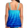 imageYonique Womens Blouson Tankini Top No Bottom Loose Fit Swim Top Modest Tank TopBlue Gradient