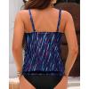 imageYonique Womens Blouson Tankini Top No Bottom Loose Fit Swim Top Modest Tank TopBlue Meteor