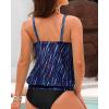 imageYonique Womens Blouson Tankini Top No Bottom Loose Fit Swim Top Modest Tank TopBlue Meteor