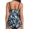 imageYonique Womens Blouson Tankini Top No Bottom Loose Fit Swim Top Modest Tank TopBlue Paisley