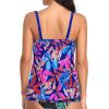 imageYonique Womens Blouson Tankini Top No Bottom Loose Fit Swim Top Modest Tank TopColorful Leaves