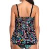 imageYonique Womens Blouson Tankini Top No Bottom Loose Fit Swim Top Modest Tank TopColorful Paisley