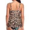 imageYonique Womens Blouson Tankini Top No Bottom Loose Fit Swim Top Modest Tank TopLeopard