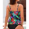 imageYonique Womens Blouson Tankini Top No Bottom Loose Fit Swim Top Modest Tank TopTropical Floral