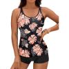 Orange Floral & Black