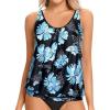 Blue Flowers and Black
