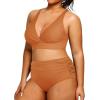 imageYonique Womens Plus Size Bikini High Waisted Swimsuits Two Piece Bathing Suits Tummy Control SwimwearBrown