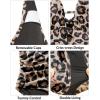 imageYonique Women Plus Size One Piece Swimsuit Tummy Control Bathing Suits Lace up Plunge SwimwearLeopard