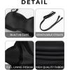 imageYonique Women Plus Size Two Piece Swimsuits High Waisted Bathing Suits Bandeau Bikini Tummy Control SwimwearBlack