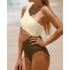 imageYonique Womens One Piece Bathing Suit One Shoulder Swimsuit Cutout Swimwear MonokiniBeige Brown