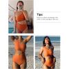 imageYonique Womens One Piece Bathing Suit One Shoulder Swimsuit Cutout Swimwear MonokiniGolden Brown