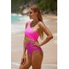 imageYonique Womens One Piece Bathing Suit One Shoulder Swimsuit Cutout Swimwear MonokiniPink