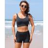 imageYonique Womens Swim Shorts Solid Tankini Bottoms Swimsuit BottomsAvailable in Plus03 Black