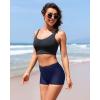 imageYonique Womens Swim Shorts Solid Tankini Bottoms Swimsuit BottomsAvailable in Plus03 Navy Blue