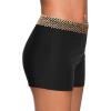 imageYonique Womens Swim Shorts Solid Tankini Bottoms Swimsuit BottomsAvailable in PlusBlack Knitted Rib