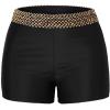 imageYonique Womens Swim Shorts Solid Tankini Bottoms Swimsuit BottomsAvailable in PlusBlack Knitted Rib
