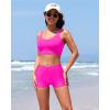 imageYonique Womens Swim Shorts Solid Tankini Bottoms Swimsuit BottomsAvailable in PlusHot Pink