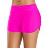 imageYonique Womens Swim Shorts Drawstring Swimsuit Bottoms Board Shorts Swim Bottoms Hot Pink XL