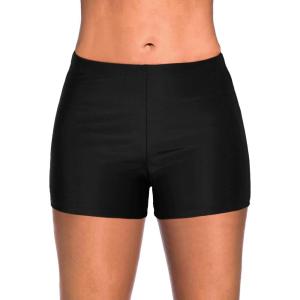 imageYonique Womens Swim Shorts Solid Tankini Bottoms Swimsuit BottomsAvailable in Plus03 Black