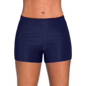 imageYonique Womens Swim Shorts Solid Tankini Bottoms Swimsuit BottomsAvailable in Plus03 Navy Blue