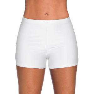 imageYonique Womens Swim Shorts Solid Tankini Bottoms Swimsuit BottomsAvailable in Plus03 White