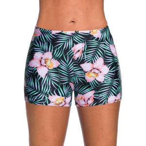 imageYonique Womens Swim Shorts Solid Tankini Bottoms Swimsuit BottomsAvailable in PlusBlack Flower