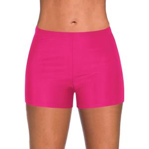 imageYonique Womens Swim Shorts Solid Tankini Bottoms Swimsuit BottomsAvailable in PlusDark Pink