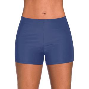 imageYonique Womens Swim Shorts Solid Tankini Bottoms Swimsuit BottomsAvailable in PlusGrey Blue