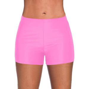 imageYonique Womens Swim Shorts Solid Tankini Bottoms Swimsuit BottomsAvailable in PlusLight Pink