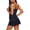 imageYonique Womens Underwire Tankini Swimsuits with Skirt Two Piece Bathing Suits Vintage Swimwear XSXXLArmy Green