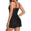 imageYonique Womens Underwire Tankini Swimsuits with Skirt Two Piece Bathing Suits Vintage Swimwear XSXXLArmy Green and Black
