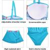 imageYonique Womens Underwire Tankini Swimsuits with Skirt Two Piece Bathing Suits Vintage Swimwear XSXXLBlue Flower