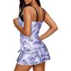 imageYonique Womens Underwire Tankini Swimsuits with Skirt Two Piece Bathing Suits Vintage Swimwear XSXXLCharming Leaf White