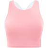 imageYonique Women Bikini Top Only Crop Swim Top Longline Swimsuit Tops High Neck Bathing Suit TopBaby Pink