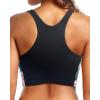 imageYonique Women Bikini Top Only Crop Swim Top Longline Swimsuit Tops High Neck Bathing Suit TopFlower Splicing