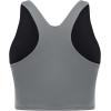 imageYonique Women Bikini Top Only Crop Swim Top Longline Swimsuit Tops High Neck Bathing Suit TopGray