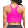 imageYonique Women Bikini Top Only Crop Swim Top Longline Swimsuit Tops High Neck Bathing Suit TopHot Pink